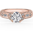 Load image into Gallery viewer, Kirk Kara  Rose Gold &quot;Dahlia&quot; Marquise Side Stone Diamond Engagement Ring Front View
