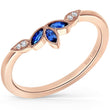 Load image into Gallery viewer, Kirk Kara &quot;Dahlia&quot; Nature-Inspired Blue Sapphire Wedding Band
