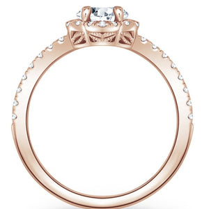 Kirk Kara "Dahlia" Oval Halo Diamond Engagement Ring