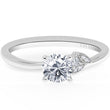 Load image into Gallery viewer, Kirk Kara White Gold &quot;Dahlia&quot; Petite Leaf Diamond Engagement Ring Front View
