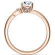 Load image into Gallery viewer, Kirk Kara Rose Gold &quot;Dahlia&quot; Petite Leaf Diamond Engagement Ring Side View
