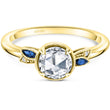 Load image into Gallery viewer, Kirk Kara &quot;Dahlia&quot; Rose Cut Diamond &amp; Blue Sapphire Engagement Ring
