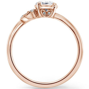 Kirk Kara "Dahlia" Rose Cut Leaf Diamond Engagement Ring