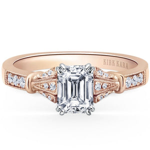 Kirk Kara "Lori" Emerald Cut Diamond Engagement Ring