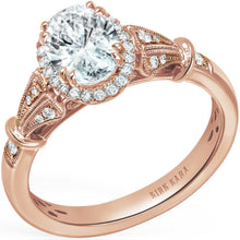 Load image into Gallery viewer, Kirk Kara &quot;Lori&quot; Oval Cut Halo Diamond Engagement Ring
