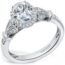 Load image into Gallery viewer, Kirk Kara Lori Oval Cut Halo Diamond Engagement Ring
