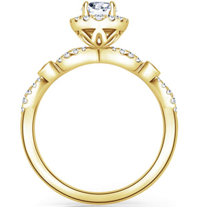 Kirk Kara "Lori" Oval Cut Hidden Halo Diamond Engagement Ring
