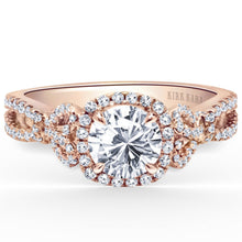 Load image into Gallery viewer, Kirk Kara &quot;Mini-Pirouetta&quot; Halo Diamond Engagement Ring
