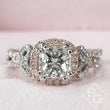 Load image into Gallery viewer, Kirk Kara &quot;Mini-Pirouetta&quot; Princess Cut Halo Diamond Engagement Ring
