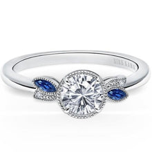 Load image into Gallery viewer, Kirk Kara Nature-Inspired Blue Sapphire Engagement Ring
