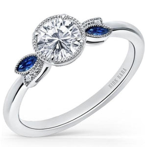 Kirk Kara Nature-Inspired Blue Sapphire Engagement Ring