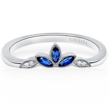 Load image into Gallery viewer, Kirk Kara Nature-Inspired Blue Sapphire Wedding Band

