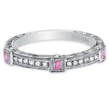 Load image into Gallery viewer, Kirk Kara &quot;Carmella&quot; Pink Sapphire &amp; Diamond Wedding Band
