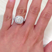 Load image into Gallery viewer, Kirk Kara Pirouetta Double Halo Diamond Engagement Ring
