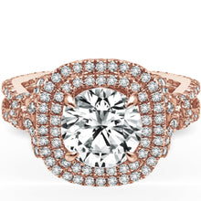 Load image into Gallery viewer, Kirk Kara &quot;Pirouetta&quot; Double Halo Diamond Engagement Ring
