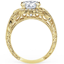 Load image into Gallery viewer, Kirk Kara &quot;Pirouetta&quot; Large Halo Diamond Twist Engagement Ring
