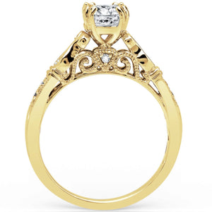 Kirk Kara "Pirouetta" Scrollwork Diamond Engagement Ring