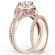 Load image into Gallery viewer, Kirk Kara Rose Gold &quot;Pirouetta&quot; Simple Prong Set Diamond Engagement Ring Angled Side View

