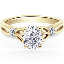 Load image into Gallery viewer, Kirk Kara &quot;Pirouetta&quot; Split Shank High Polish Diamond Engagement Ring
