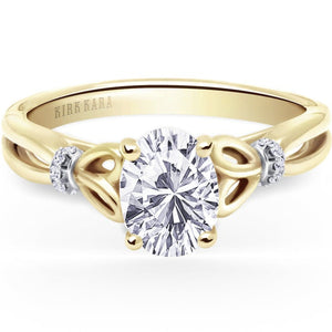 Kirk Kara "Pirouetta" Split Shank High Polish Diamond Engagement Ring