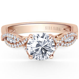 Kirk Kara "Pirouetta" Split-Shank Twist Diamond Engagement Ring