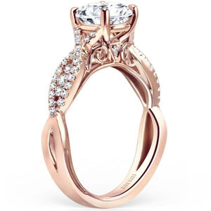 Kirk Kara Pirouetta Split-Shank Twist Diamond Engagement Ring