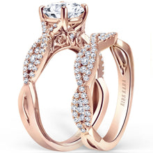 Load image into Gallery viewer, Kirk Kara &quot;Pirouetta&quot; Split-Shank Twist Diamond Engagement Ring
