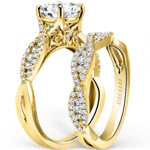 Kirk Kara "Pirouetta" Split-Shank Twist Diamond Engagement Ring
