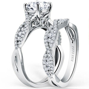Kirk Kara Pirouetta Split-Shank Twist Diamond Engagement Ring