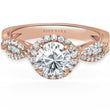 Load image into Gallery viewer, Kirk Kara &quot;Pirouetta&quot; Split Shank Twist Halo Diamond Engagement Ring
