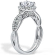 Load image into Gallery viewer, Kirk Kara &quot;Pirouetta&quot; Split Shank Twist Halo Diamond Engagement Ring
