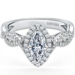 Load image into Gallery viewer, Kirk Kara &quot;Pirouetta&quot; Split Shank Twist Marquise Halo Diamond Engagement Ring
