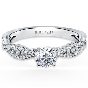 Kirk Kara "Pirouetta" Split Shank Twist Small Diamond Engagement Ring
