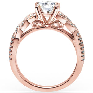 Kirk Kara "Pirouetta" Thin Twist Diamond Engagement Ring