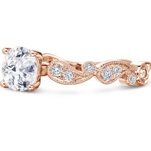 Kirk Kara "Rayana" Double Paisley Swirl Diamond Engagement Ring