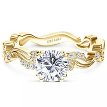 Load image into Gallery viewer, Kirk Kara Rayana Milgrain Paisley Swirl Diamond Engagement Ring

