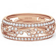 Load image into Gallery viewer, Kirk Kara Rose Gold &quot;Rayana&quot; Paisley Swirl Diamond Edge Fashion Band Front View
