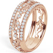 Load image into Gallery viewer, Kirk Kara Rose Gold &quot;Rayana&quot; Paisley Swirl Diamond Edge Fashion Band Angled Side View
