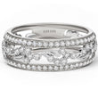 Load image into Gallery viewer, Kirk Kara White Gold &quot;Rayana&quot; Paisley Swirl Diamond Edge Fashion Band Front View
