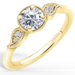 Load image into Gallery viewer, Kirk Kara &quot;Rayana&quot; Paisley Swirl Milgrain Halo Diamond Engagement Ring
