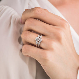 Kirk Kara "Rayana" Paisley Swirl Milgrain Halo Diamond Engagement Ring