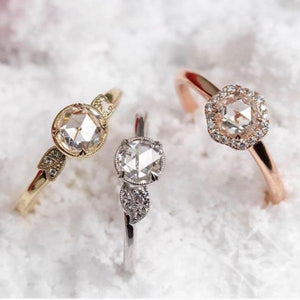 Kirk Kara Rose Cut Nature Inspired Leaf Diamond Engagement Ring