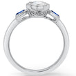 Load image into Gallery viewer, Kirk Kara Rose Cut White Diamond &amp; Blue Sapphire Leaf Engagement Ring
