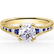 Load image into Gallery viewer, Kirk Kara &quot;Stella&quot; Blue Sapphire Channel Set Diamond Engagement Ring
