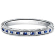 Load image into Gallery viewer, Kirk Kara White Gold &quot;Stella&quot; Blue Sapphire Diamond Wedding Band Front View
