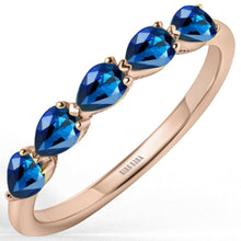 Load image into Gallery viewer, Kirk Kara &quot;Stella&quot; Blue Sapphire Pear Shaped Wedding Band

