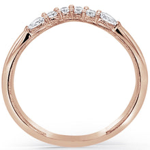 Load image into Gallery viewer, Kirk Kara &quot;Stella&quot; Contoured Pear &amp; Round Diamond Wedding Band
