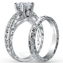 Load image into Gallery viewer, Kirk Kara &quot;Stella&quot; Diamond Hand Engraved Engagement Ring
