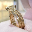 Load image into Gallery viewer, Kirk Kara Stella Emerald Cut Center Channel Set Diamond Engagement Ring
