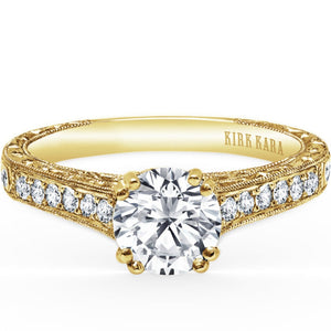 Kirk Kara "Stella" Filigree Diamond Engagement Ring